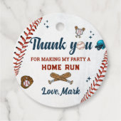 Baseball Boy Danke, Geburtstag Danke Geschenkanhänger (Vorderseite)