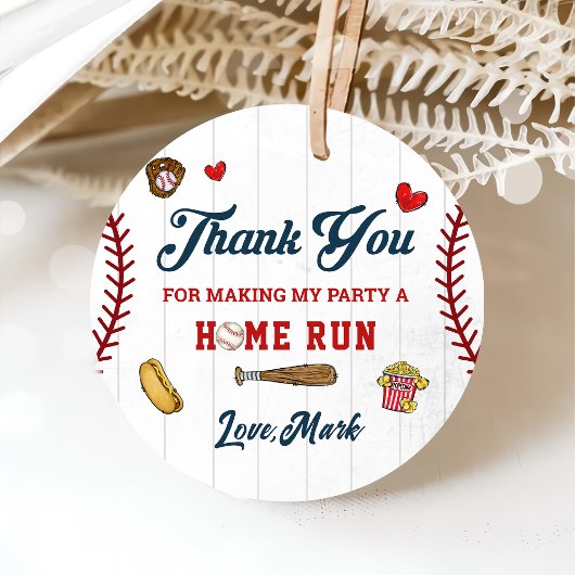 Baseball Boy Danke, Geburtstag Danke Geschenkanhänger