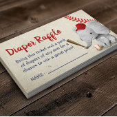 Baseball Boy Elephant Babydusche Windelwanne Raffe Begleitkarte