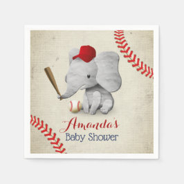 Baseball Boy Niedlich Elephant Baby Dusche Serviette
