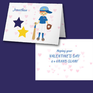 Baseball Boy Personalisiert Valentine Card Feiertagskarte