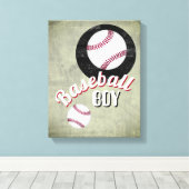 Baseball-Boy-Sport Zitat Not leidenden Hintergrund Leinwanddruck (Insitu (Holzboden))