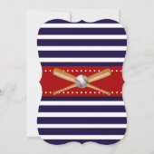 Baseball Boys Baby Shower Einladungen (Rückseite)