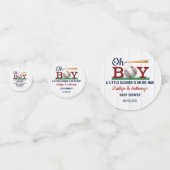 Baseball Boys Babydusche Konfetti (Vorderseiten)