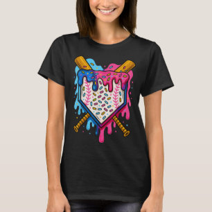 Baseball Boys Ice Creme Tropfen Baseball T-Shirt