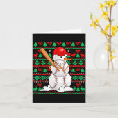 Baseball Boys Men Christmas Snowman Players Ugly X Karte (Gelbe Blume)
