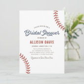 Baseball-Brautparty Einladung (Stehend Vorderseite)