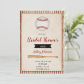 Baseball-Brautparty-Party Einladung (Stehend Vorderseite)