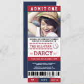 Baseball Brautparty Party Invites Einladung (Vorne/Hinten)