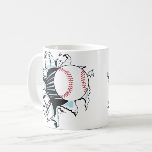 Baseball-Breakout Kaffeetasse (Vorderseite Links)