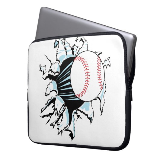 Baseball-Breakout Laptopschutzhülle (Vorderseite Links)