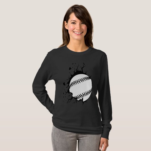 Baseball breakthrough for baseball players T-Shirt (Vorne ganz)