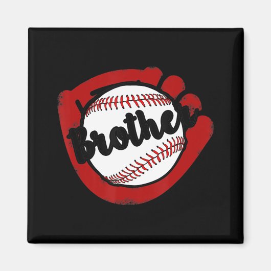 Baseball Brother für Baseball Softball-Mama Magnet (Vorne)