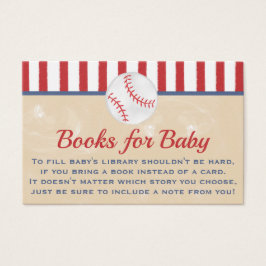 Baseball-Bücher für die Baby-Visitenkarte