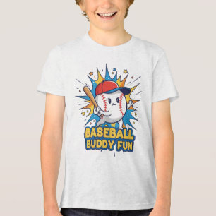 Baseball Buddy Spaß Tri-Blend Shirt
