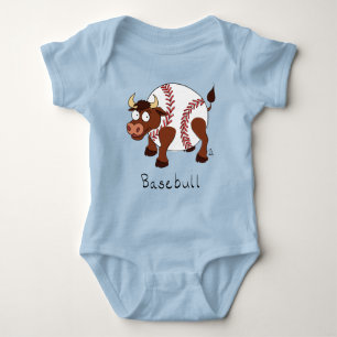 Baseball-Bull-Baby-Bodysuit-T - Shirt