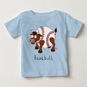 Baseball Bull Sport Niedlich Kids Baby T-shirt