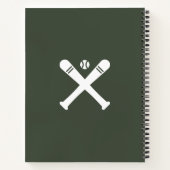 Baseball-Bullet Spiral Notebook Notizblock (Rückseite)