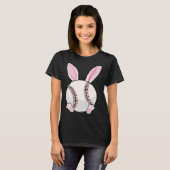 Baseball Bunny Ears Eggs Costume Easter Day Boys M T-Shirt (Vorne ganz)