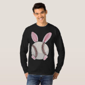 Baseball Bunny Ears Eggs Costume Easter Day Boys M T-Shirt (Vorne ganz)