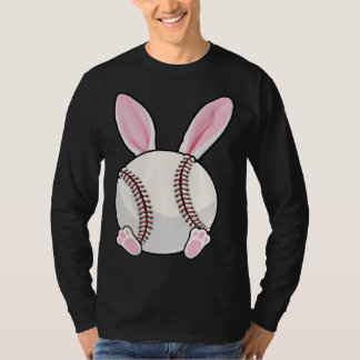Baseball Bunny Ears Eggs Costume Easter Day Boys M T-Shirt
