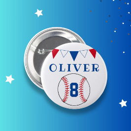 Baseball Bunting Flags Kindergeburtstag Button