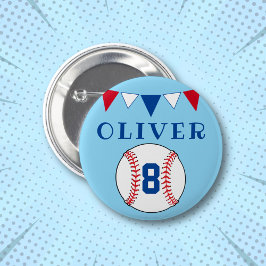 Baseball Bunting Flags Kindergeburtstag Button