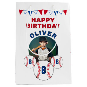 Baseball Bunting Flags Kindergeburtstag Foto Mittlere Geschenktüte