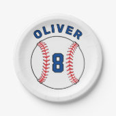 Baseball Bunting Flags Kindergeburtstag Pappteller (Vorderseite)