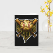 Baseball Camo Drip Ice Cream Youth Boys Srts Karte (Gelbe Blume)