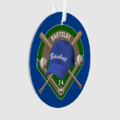 Baseball Cap Basketball Diamant Personalisierte Na Ornament (Vorderseite)