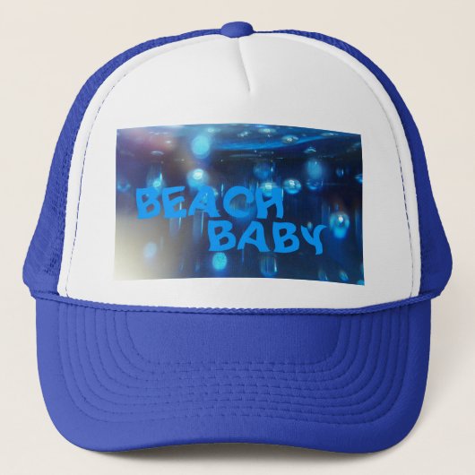 Baseball Cap (Blue BEACH BABY) RFPMDesign ©️ 2012 Truckerkappe (Vorderseite)