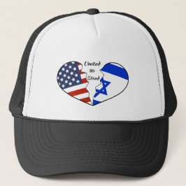 Baseball Cap: Israel USA USA Stand Truckerkappe