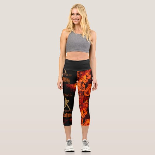 Baseball Capri Leggings (Vorderseite)