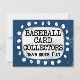 Baseball Card sammelt mehr Spaß Grußkarte Karte