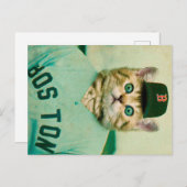 Baseball Cat Postkarte (Vorne/Hinten)