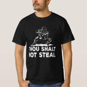 Baseball Catcher du Shalt nicht stehlen religiösen T-Shirt