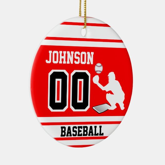 Baseball Catcher | Erstellen Sie Ihre eigenen Keramik Ornament (Rechts)