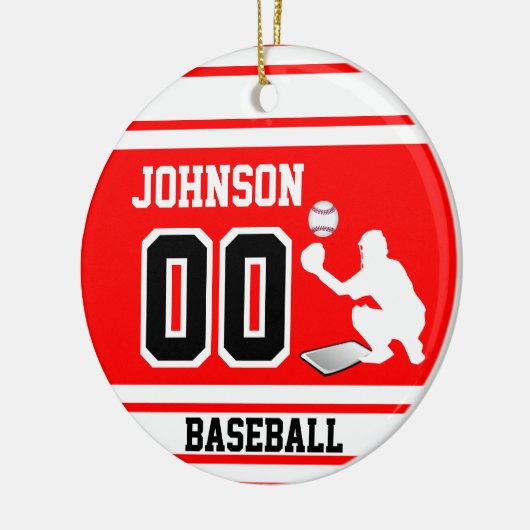 Baseball Catcher | Erstellen Sie Ihre eigenen Keramik Ornament (Links)