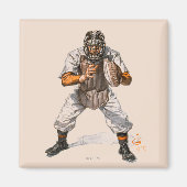 Baseball Catcher Magnet (Vorne)