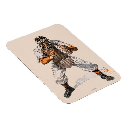 Baseball Catcher Magnet (Rechte Seite)