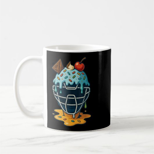 Baseball Catcher Mask Ice Creme Tropfen Sprinkles Kaffeetasse (Links)