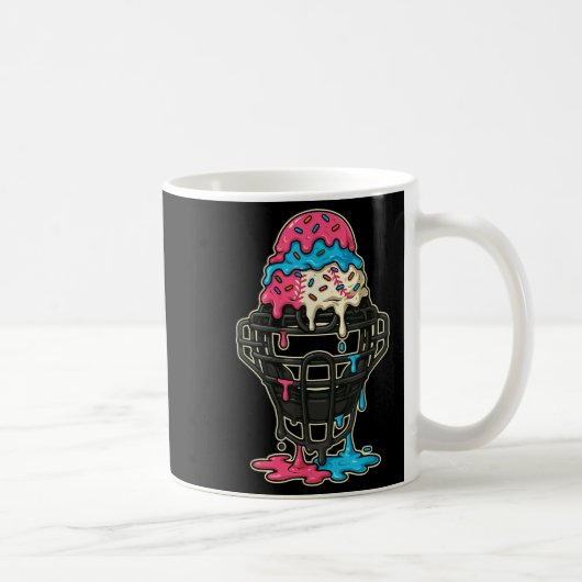 Baseball Catcher Maske Ice Creme Tropfen Baseball Kaffeetasse (Rechts)
