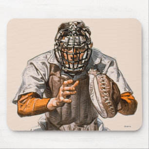 Baseball Catcher Mousepad