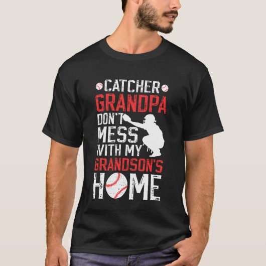 Baseball Catcher Opa Lustiger Baseball Catcher Gro T-Shirt (Vorderseite)