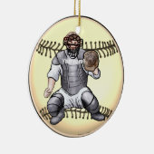 Baseball Catcher-Ornament Keramik Ornament (Rechts)