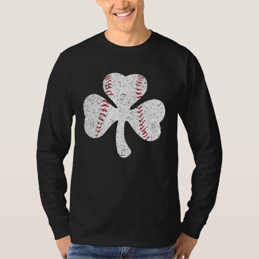 Baseball Catcher Pitcher Shamrock St Patrick 2019 T-Shirt (Vorderseite)