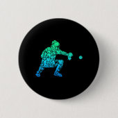 Baseball Catcher Player Jugend Männer Kinder Junge Button (Vorderseite)