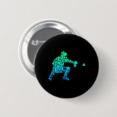 Baseball Catcher Player Jugend Männer Kinder Junge Button (Vorne & Hinten)