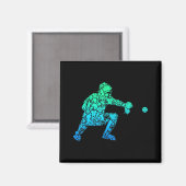 Baseball Catcher Player Jugend Männer Kinder Junge Magnet (Vorderseite/Rückseite)